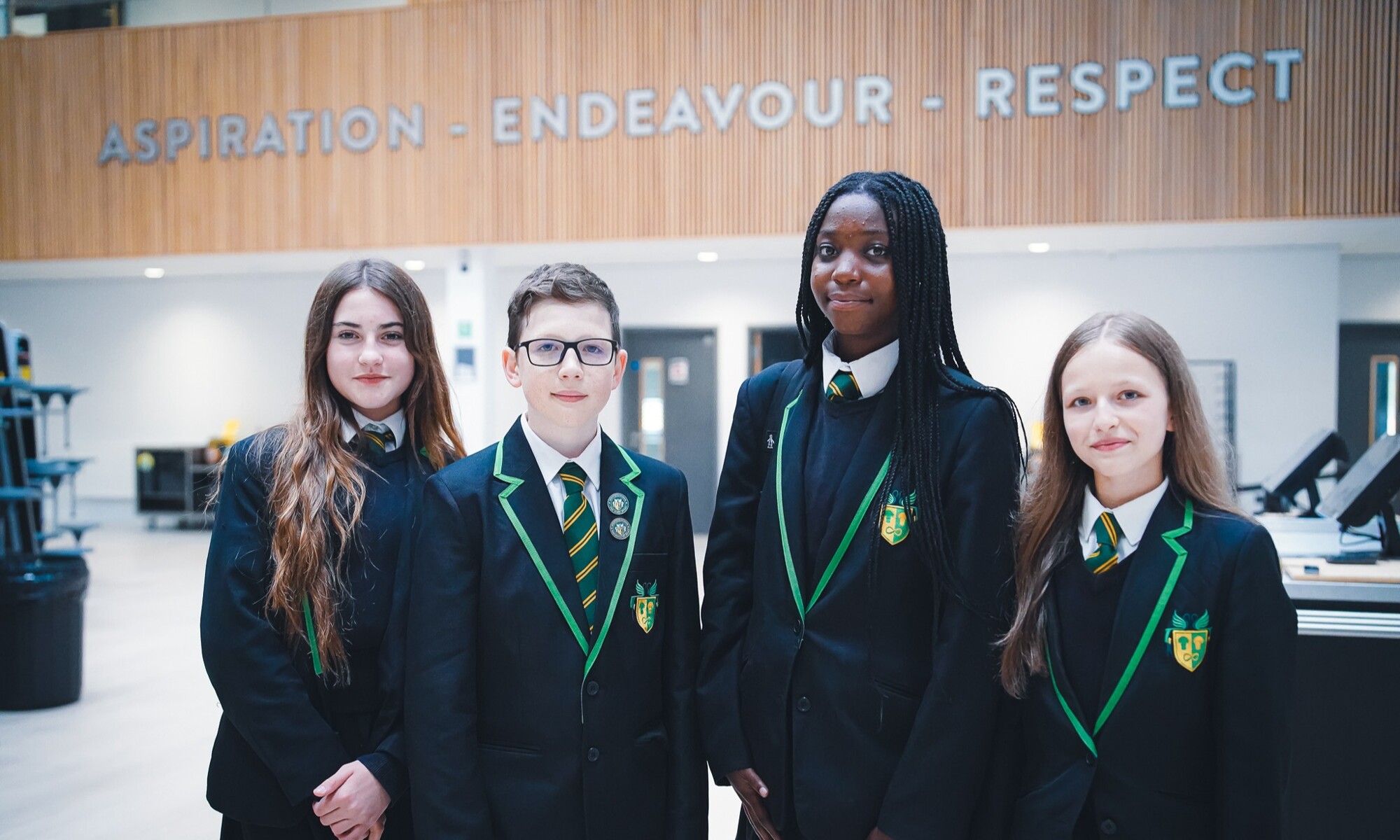 Houstone School pupils in the school hall