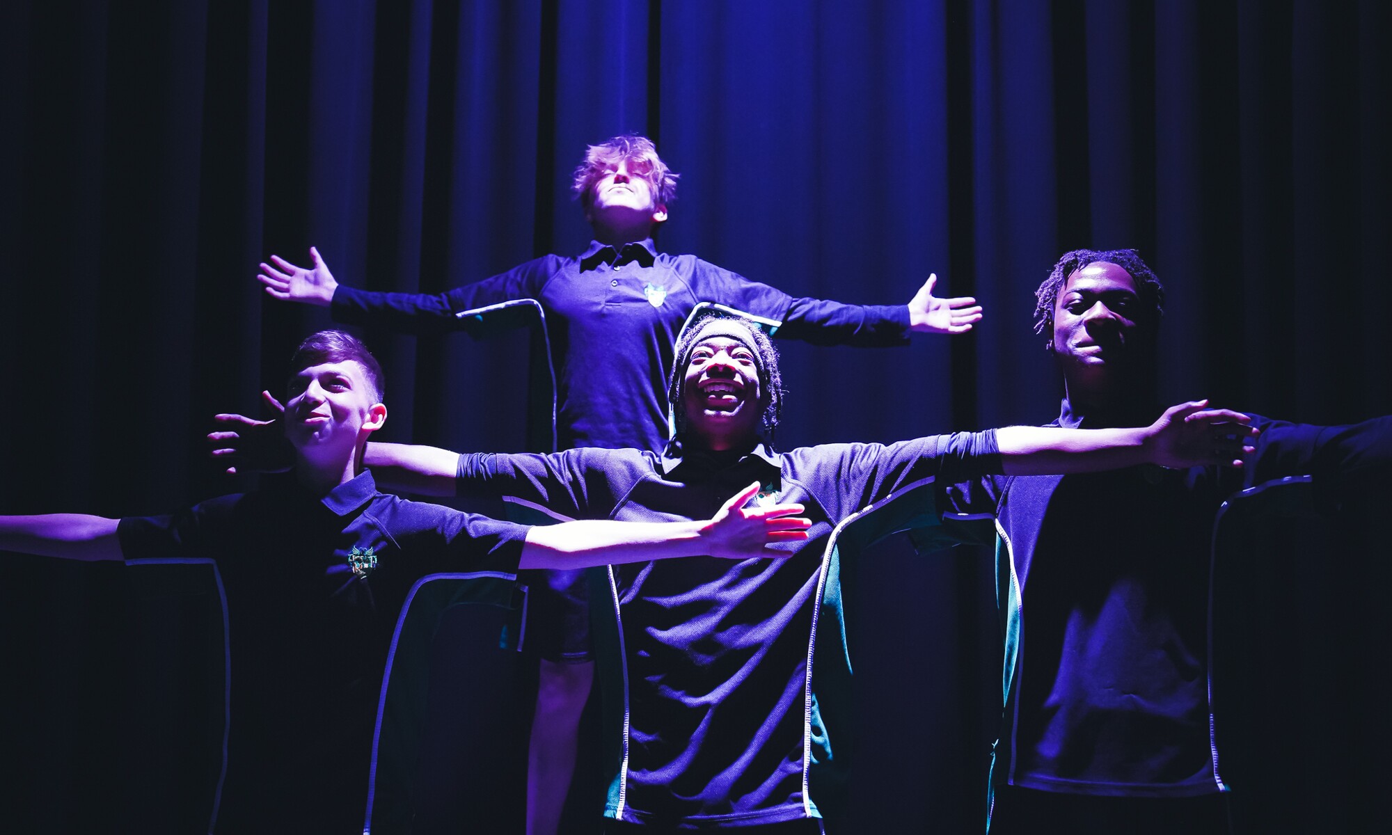 Houstone School pupils during a drama perfomance