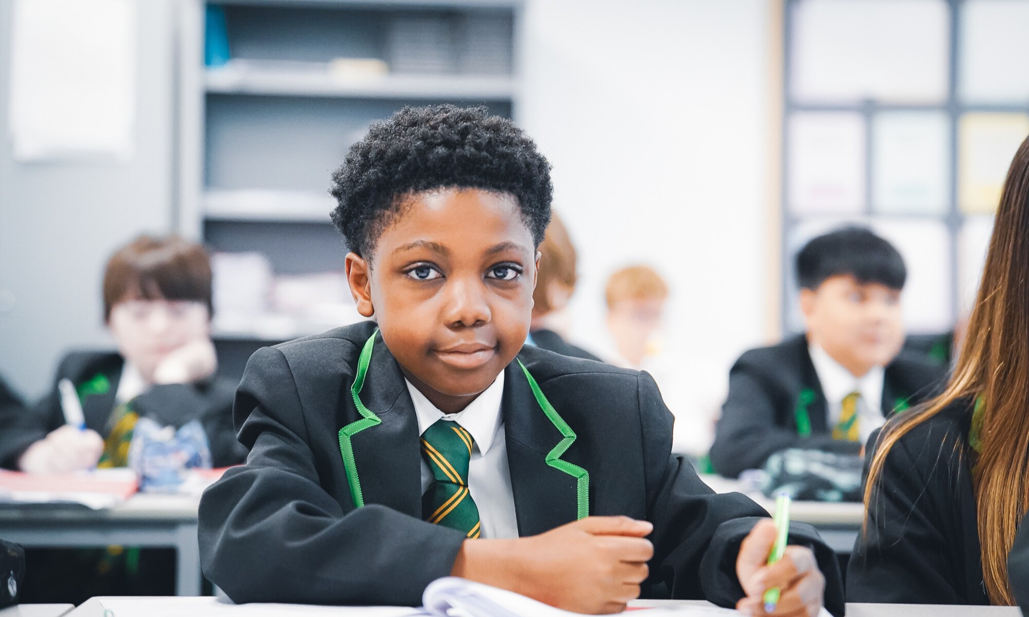Houstone School pupil during a lesson